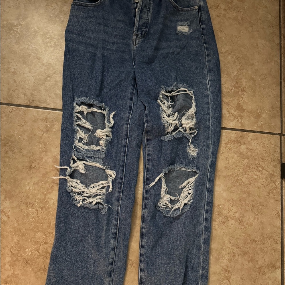 PacSun Blue Distressed Boyfriend Jeans